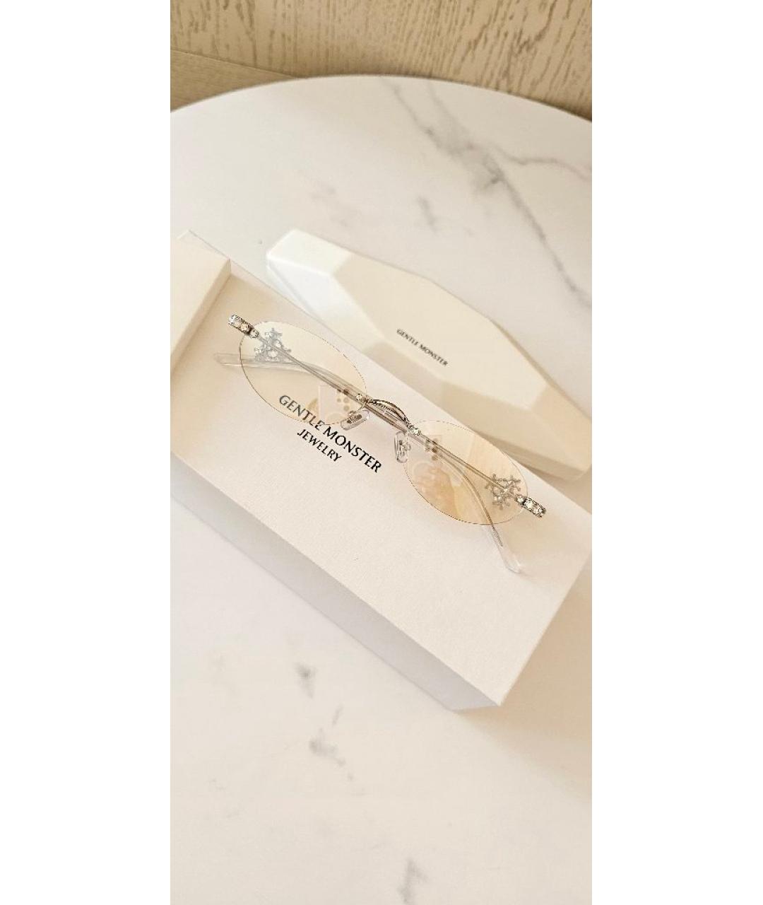 GENTLE MONSTER Бежевые металлические солнцезащитные очки, фото 7