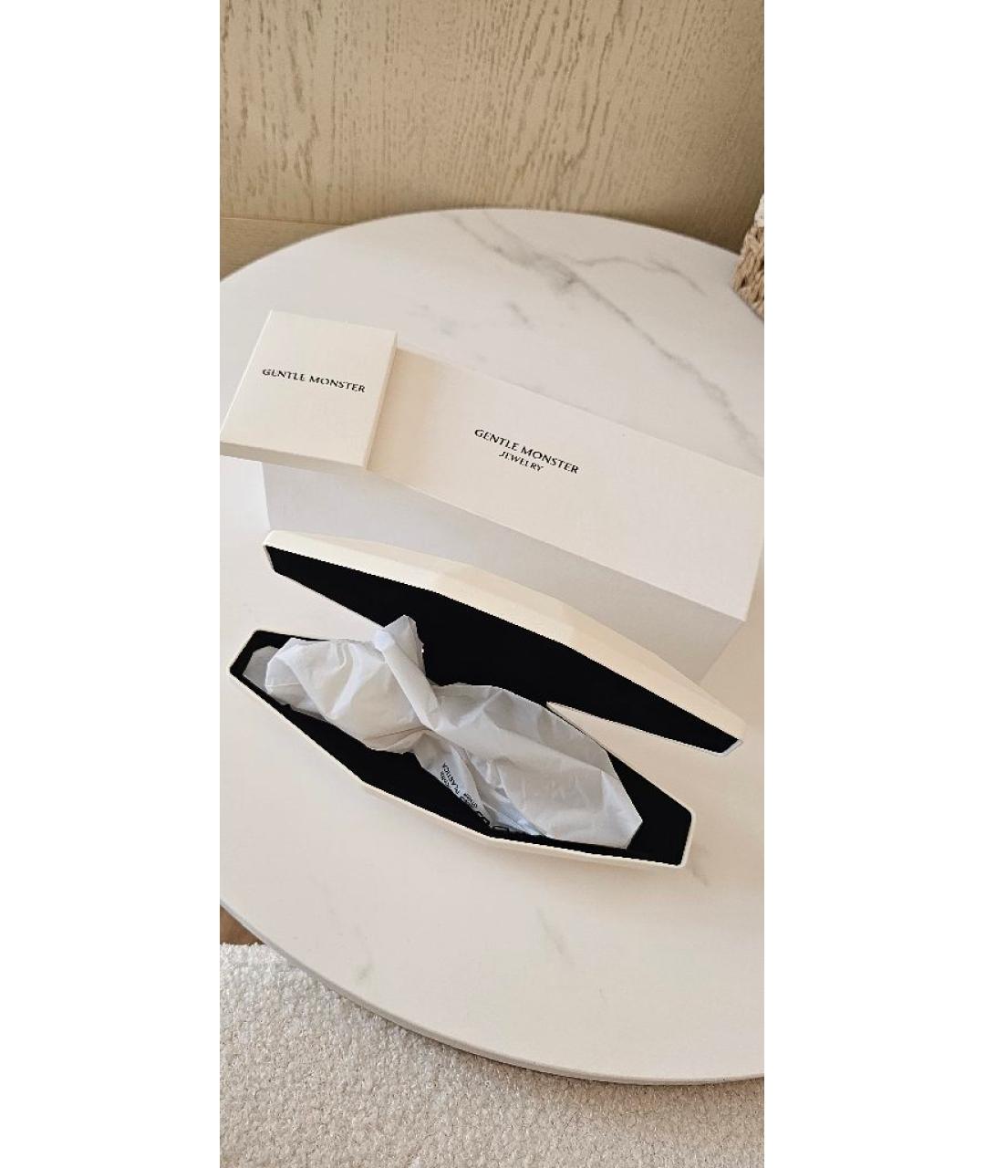 GENTLE MONSTER Бежевые металлические солнцезащитные очки, фото 8