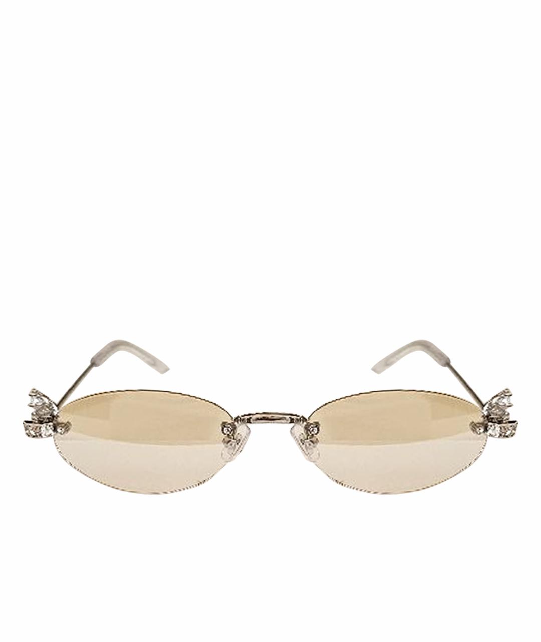 GENTLE MONSTER Бежевые металлические солнцезащитные очки, фото 1