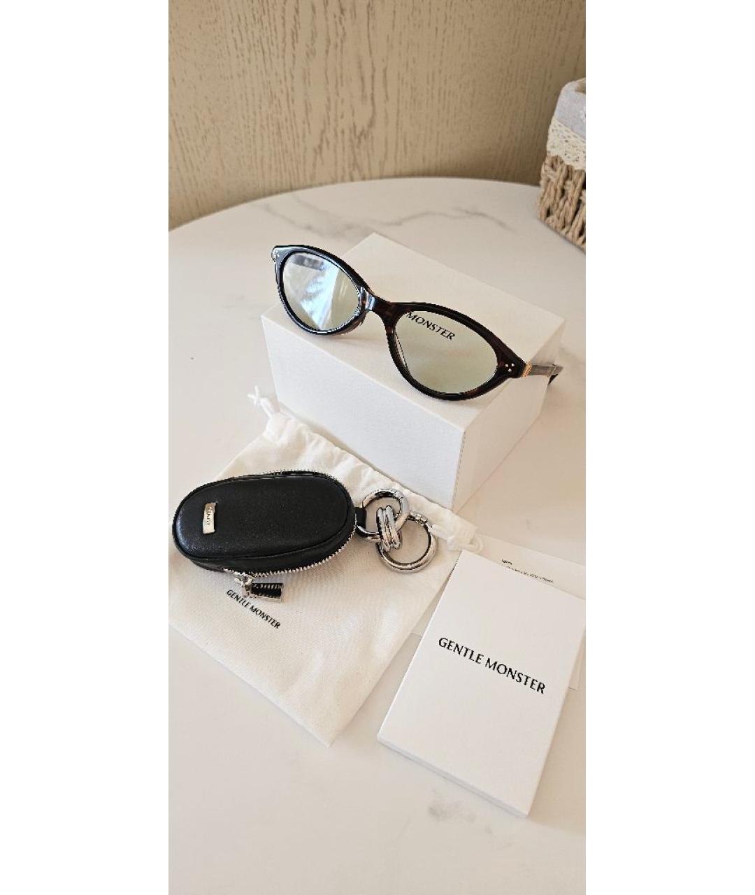 GENTLE MONSTER Коричневые пластиковые солнцезащитные очки, фото 2