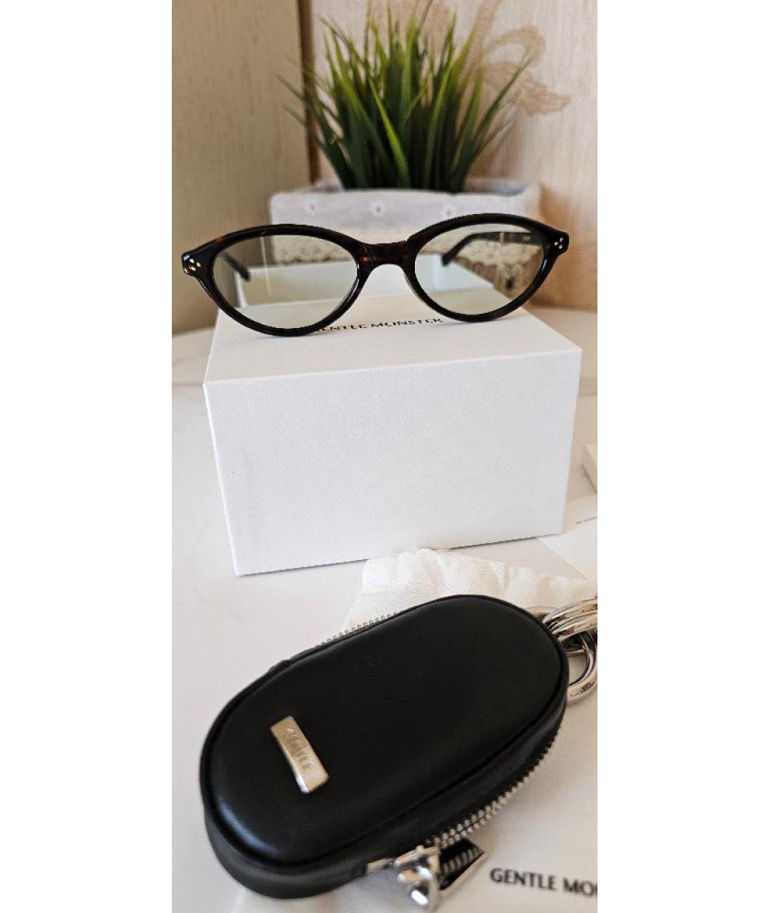 GENTLE MONSTER Коричневые пластиковые солнцезащитные очки, фото 7