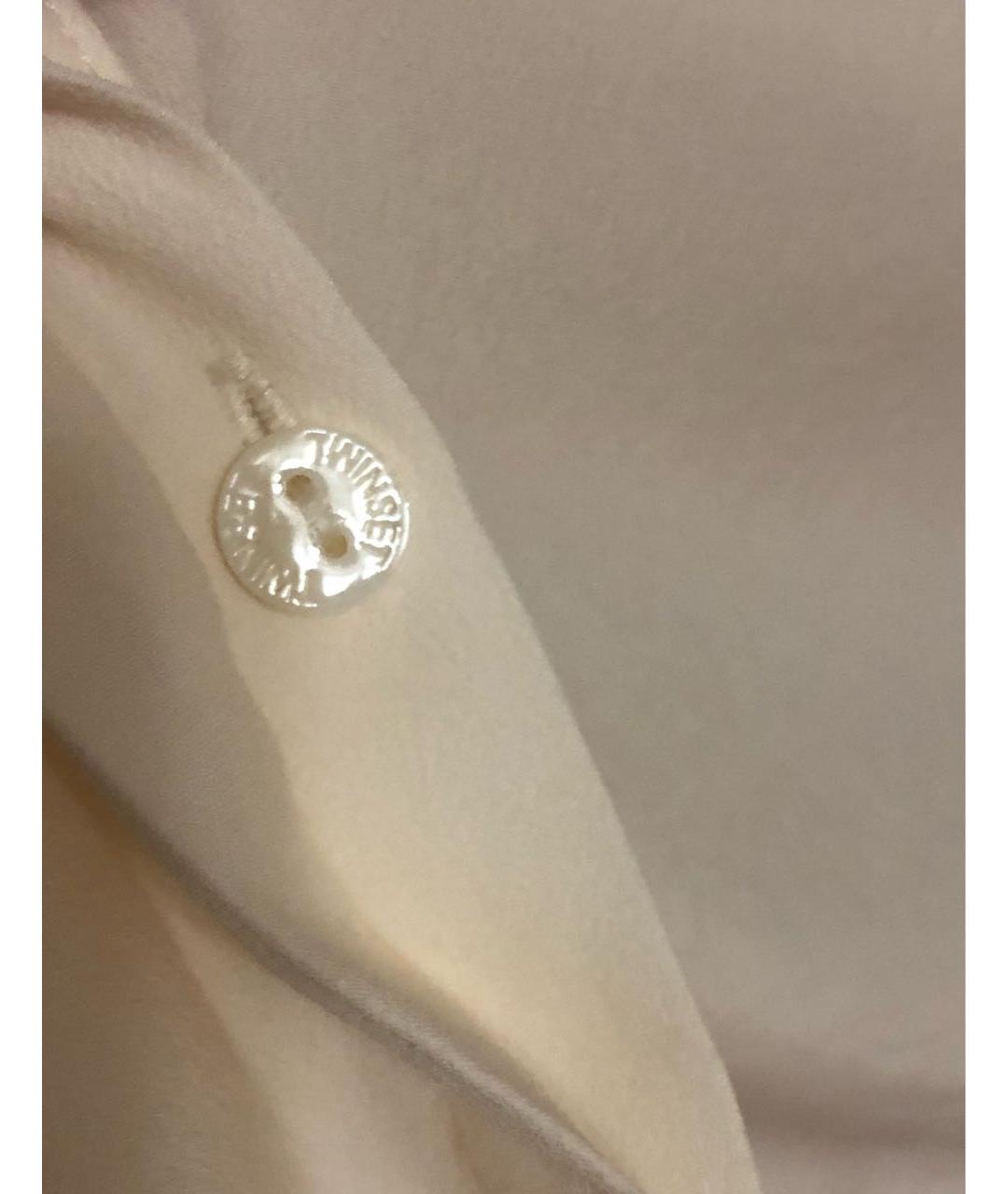 TWIN-SET Бежевая шелковая рубашка, фото 4