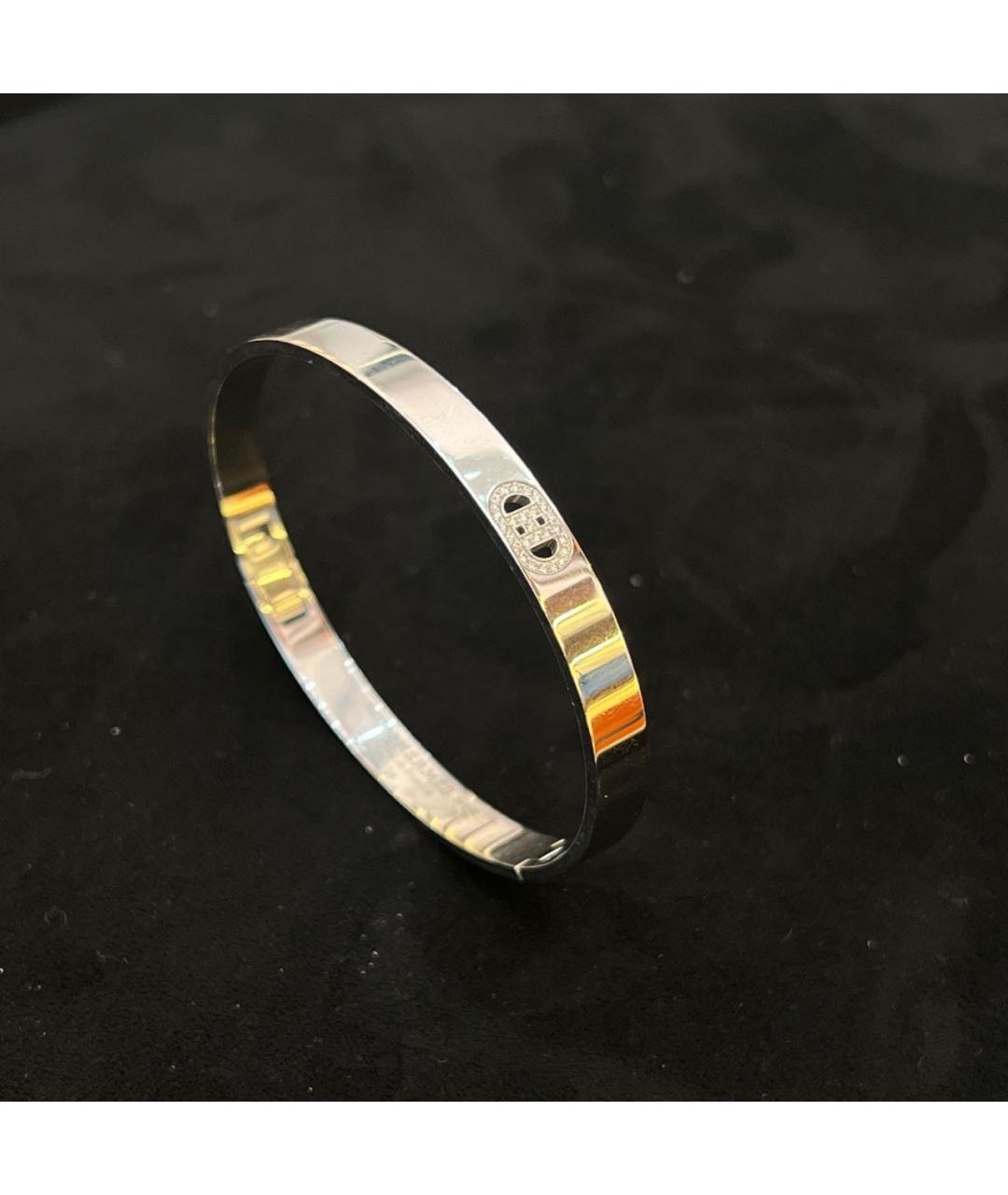 HERMES Серебрянный браслет из белого золота, фото 7