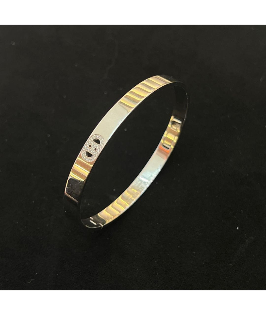 HERMES Серебрянный браслет из белого золота, фото 6