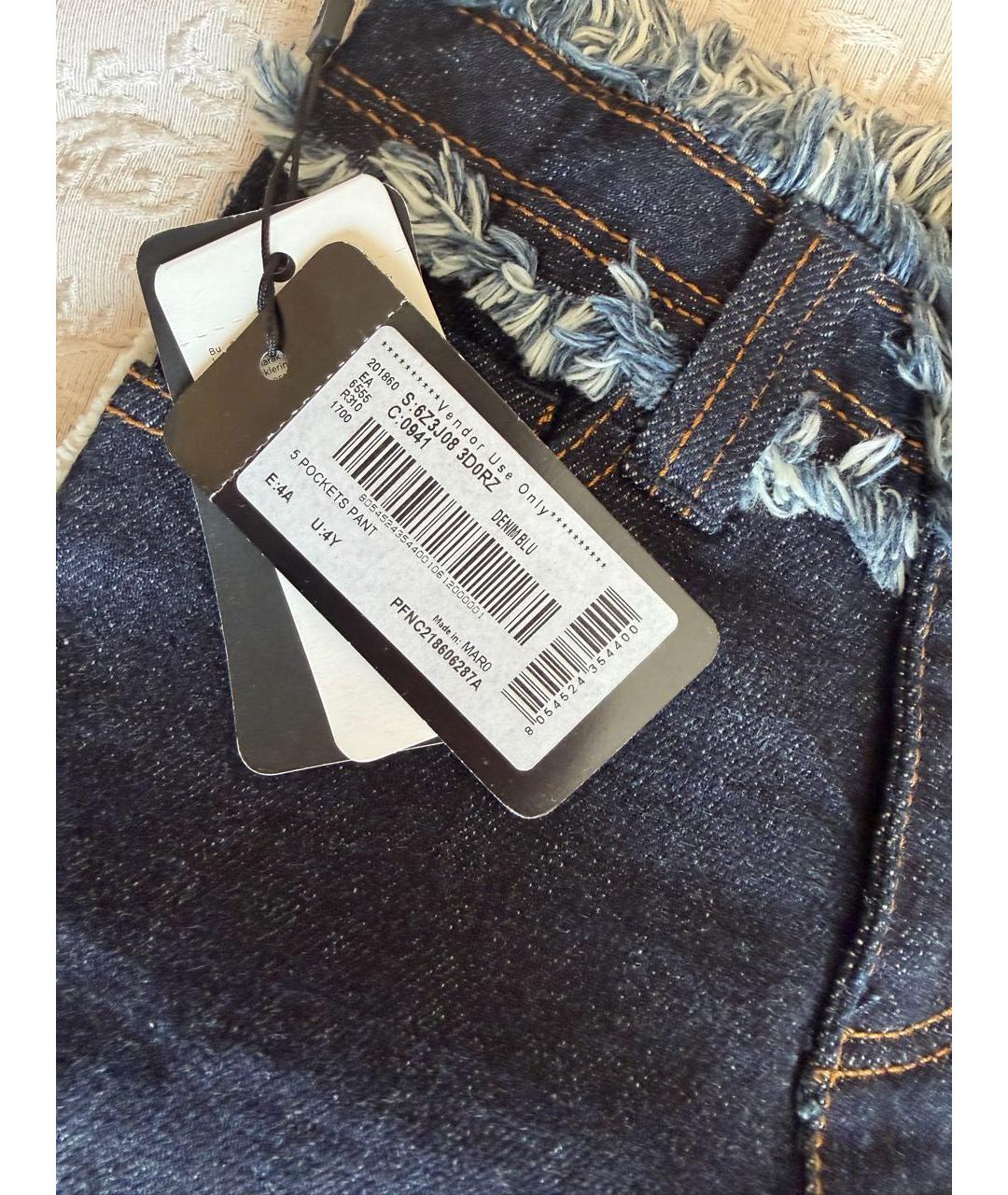 EMPORIO ARMANI Темно-синие деним детские джинсы, фото 8