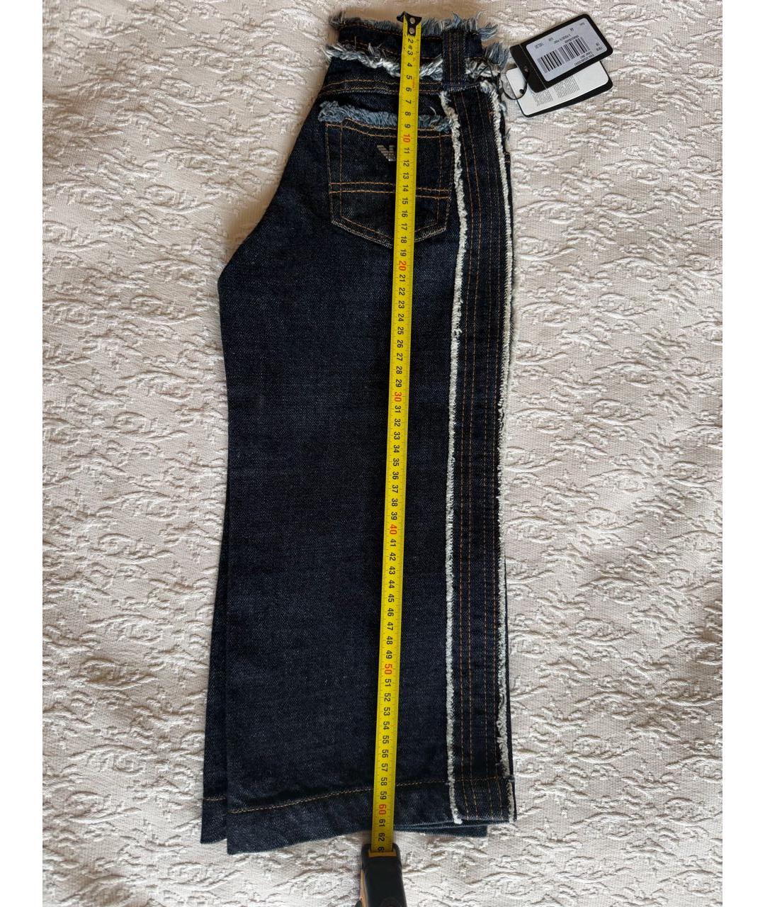 EMPORIO ARMANI Темно-синие деним детские джинсы, фото 6