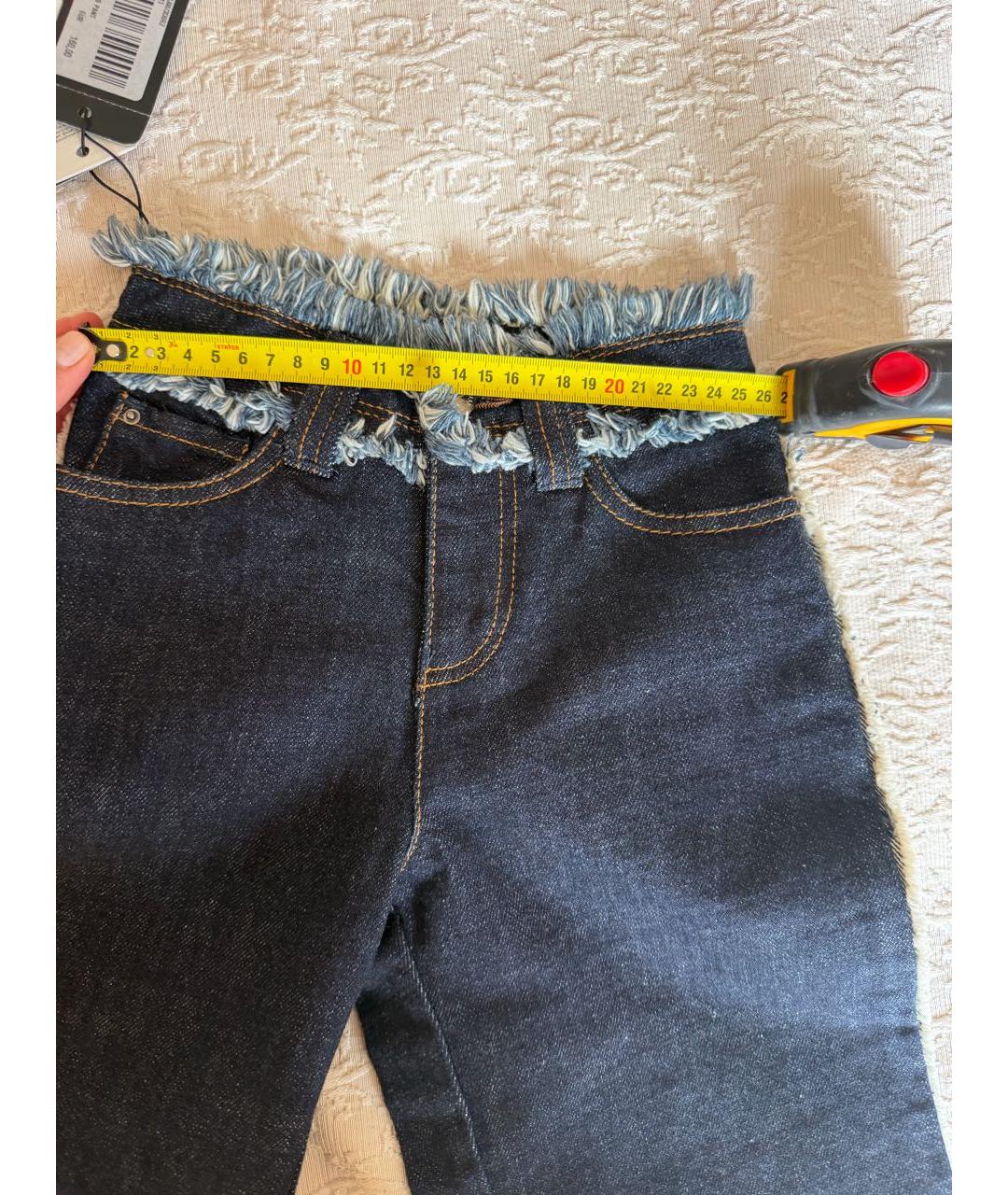 EMPORIO ARMANI Темно-синие деним детские джинсы, фото 5
