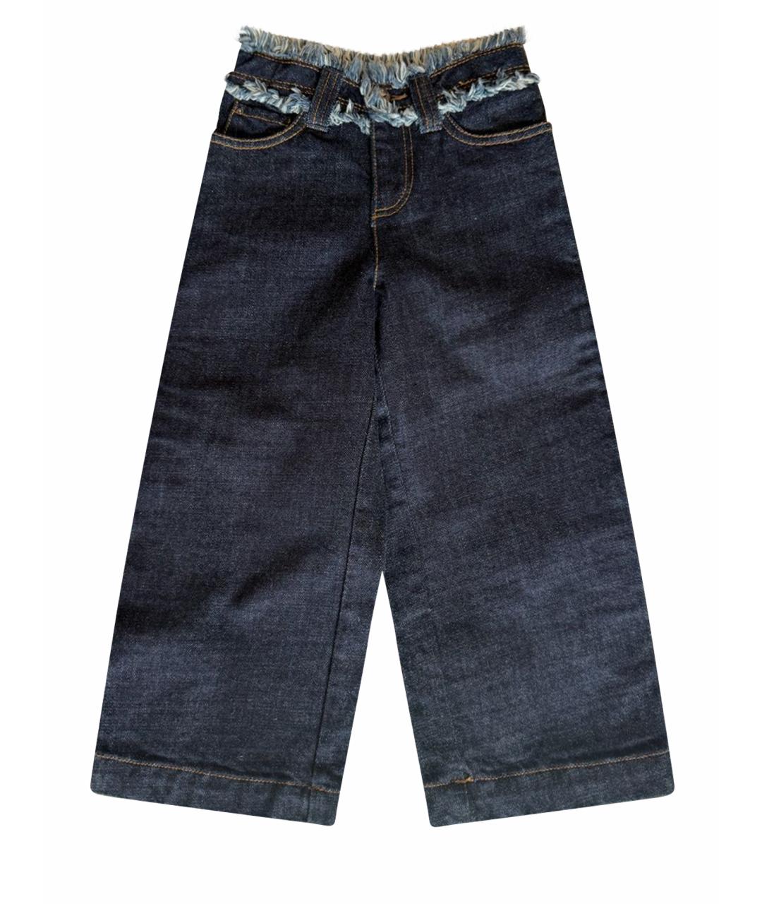 EMPORIO ARMANI Темно-синие деним детские джинсы, фото 1