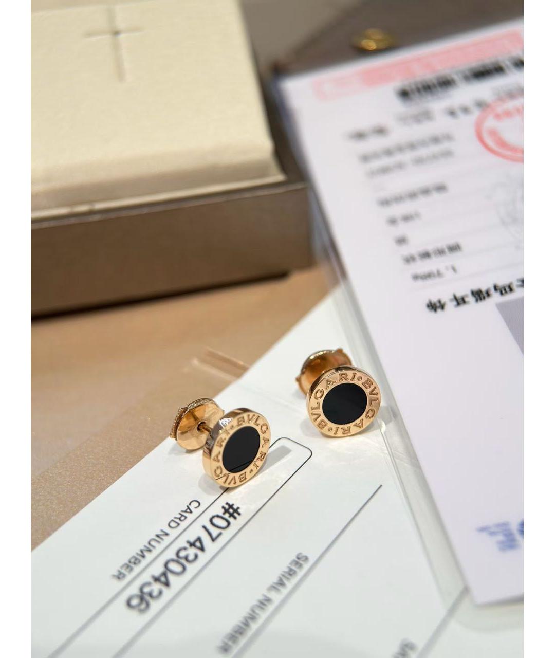 BVLGARI Золотые серьги из розового золота, фото 6