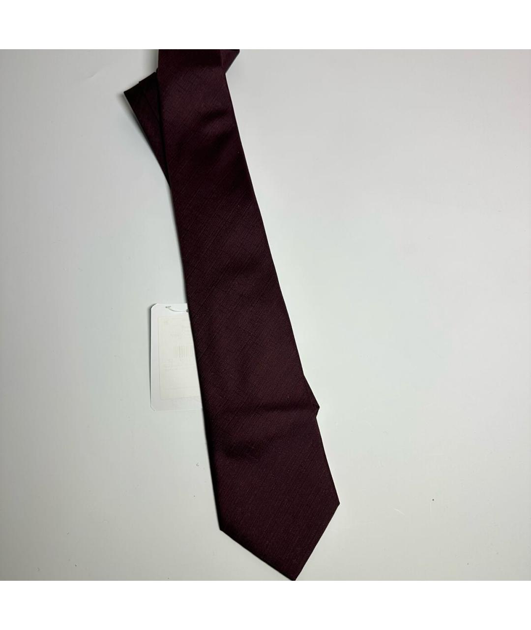BRIONI Бордовый шелковый галстук, фото 3