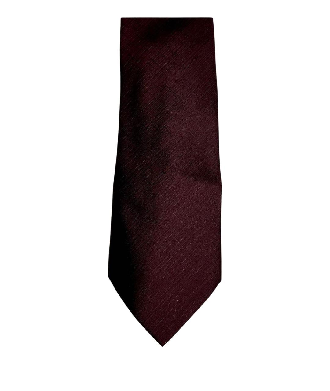 BRIONI Бордовый шелковый галстук, фото 1