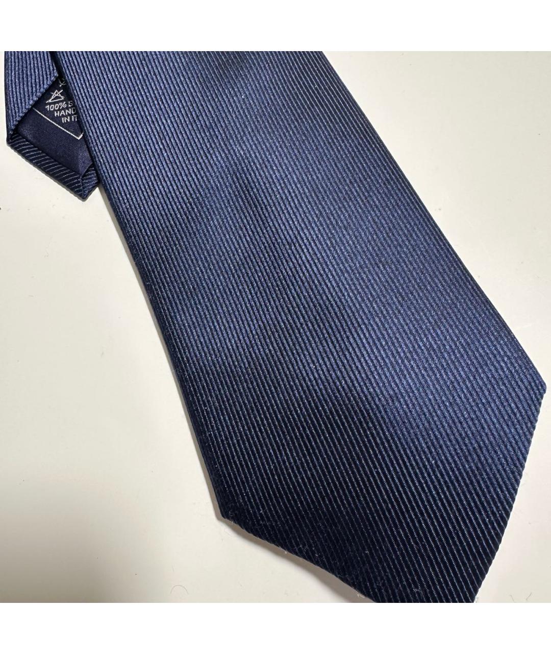 BRIONI Темно-синий шелковый галстук, фото 5
