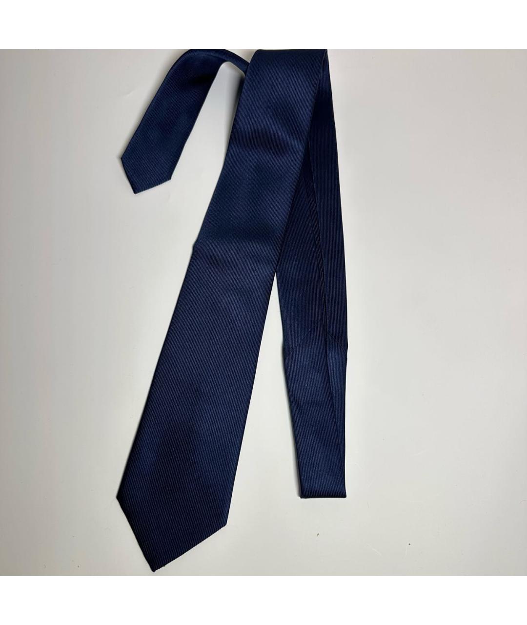 BRIONI Темно-синий шелковый галстук, фото 2