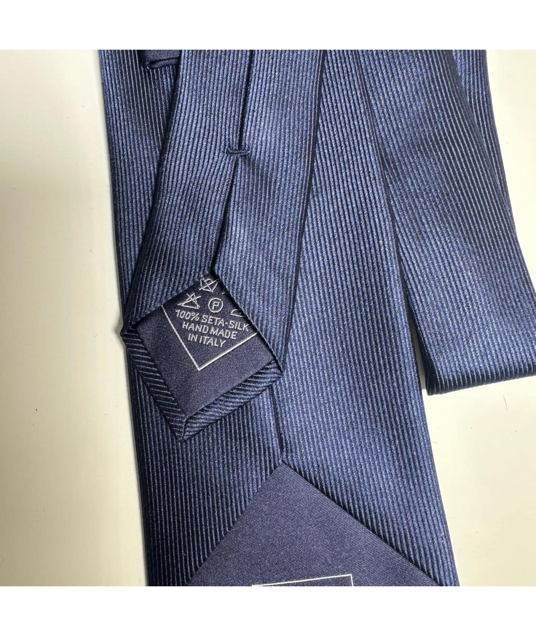 BRIONI Темно-синий шелковый галстук, фото 4