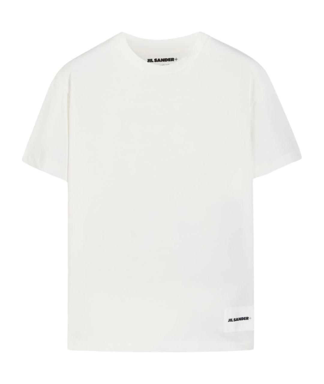 JIL SANDER Белая хлопковая футболка, фото 1