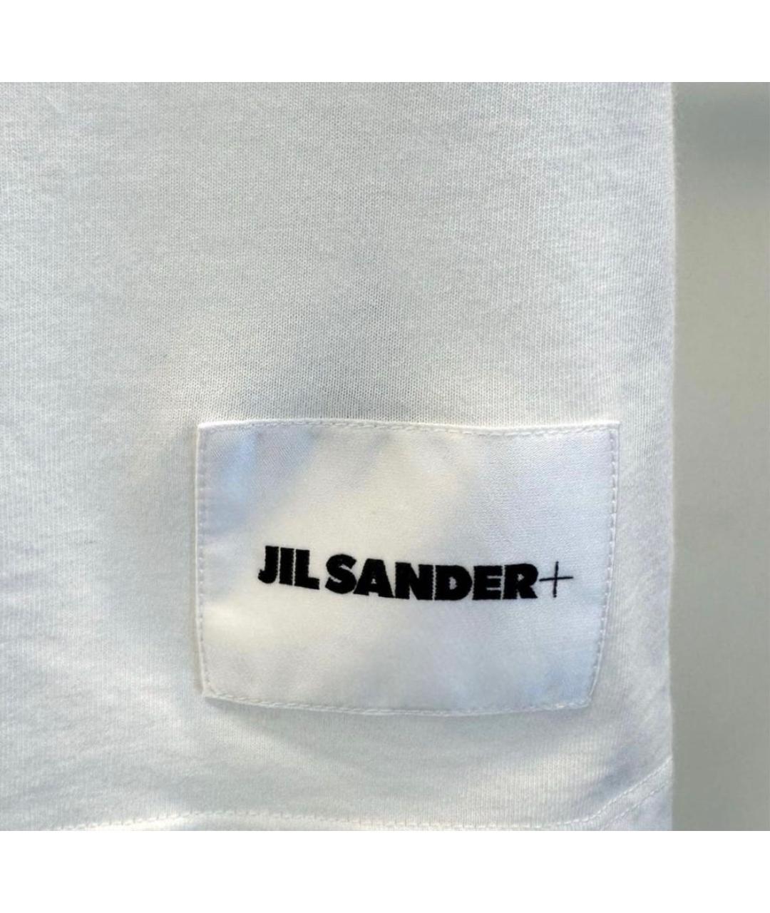 JIL SANDER Белая хлопковая футболка, фото 4