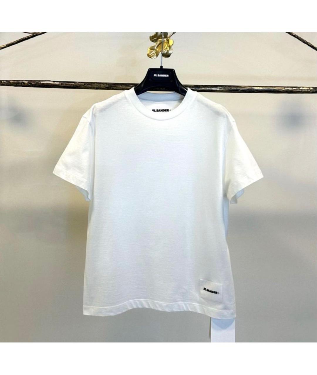 JIL SANDER Белая хлопковая футболка, фото 2