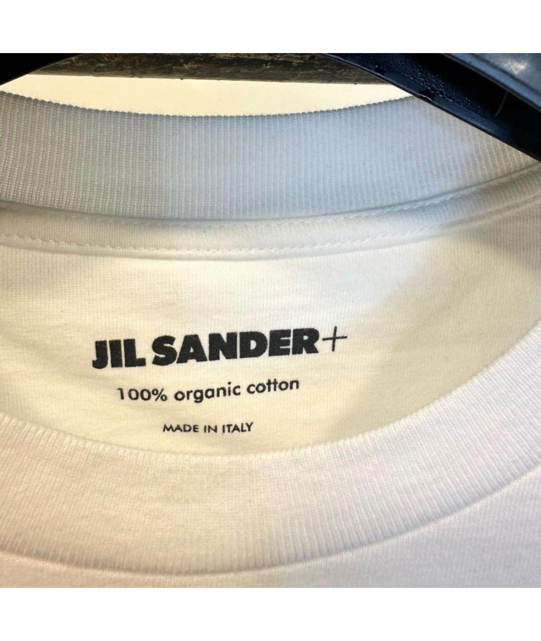JIL SANDER Белая хлопковая футболка, фото 5