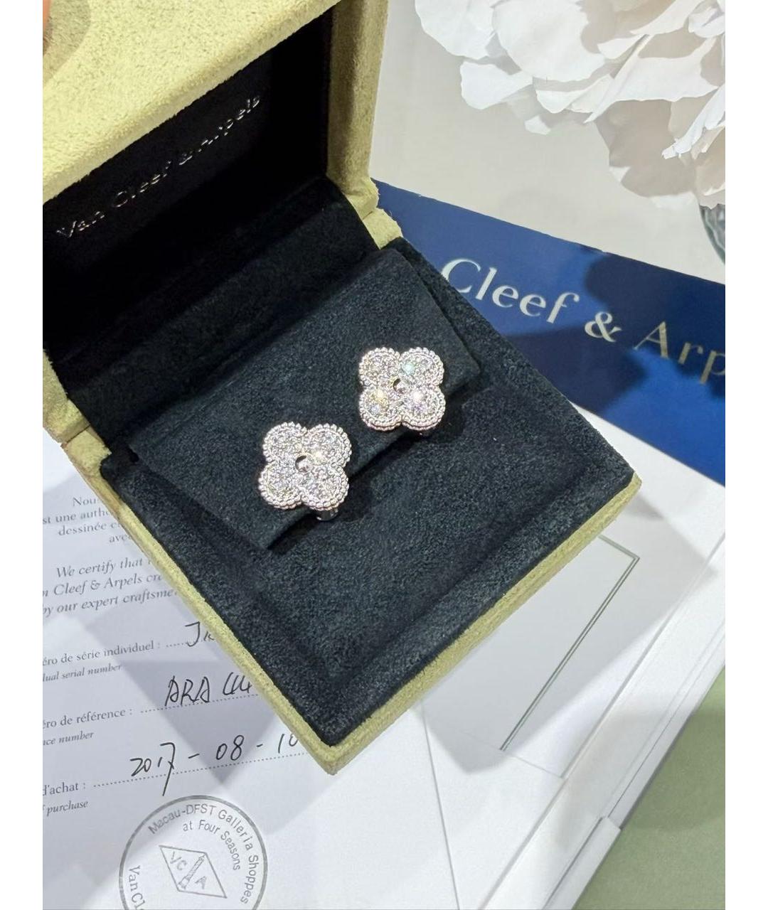 VAN CLEEF & ARPELS Серебряные серьги из белого золота, фото 7