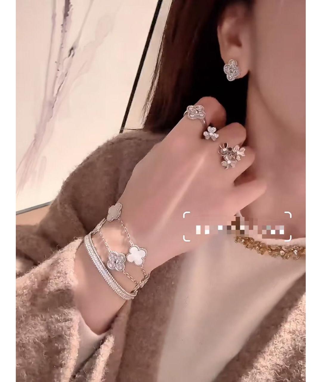 VAN CLEEF & ARPELS Серебряные серьги из белого золота, фото 8