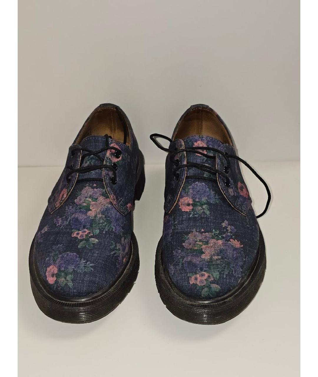 DR. MARTENS Темно-синие текстильные брогги и оксфорды, фото 2
