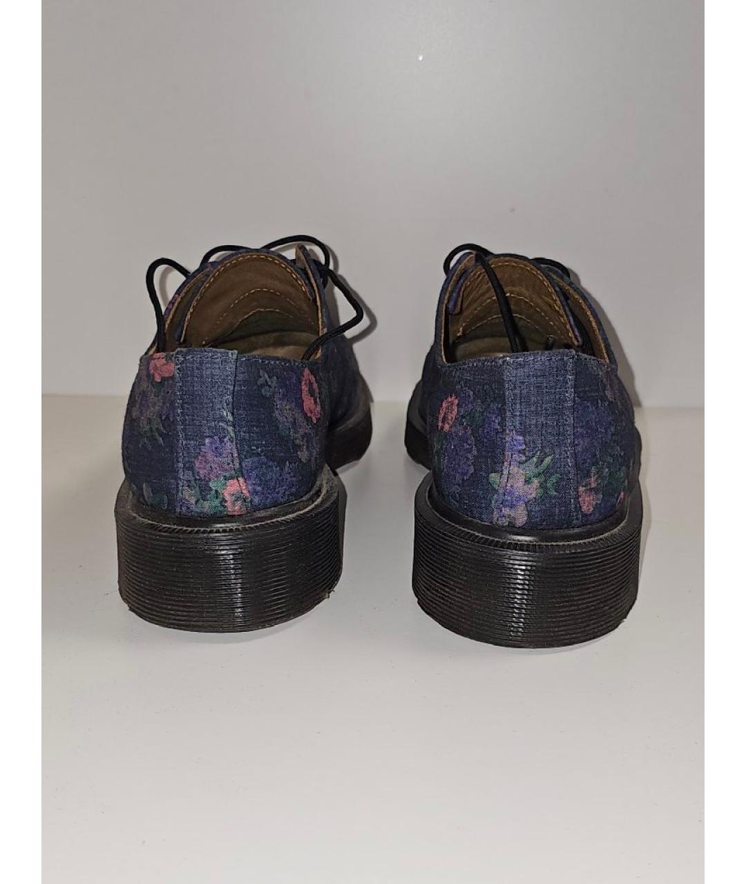 DR. MARTENS Темно-синие текстильные брогги и оксфорды, фото 4