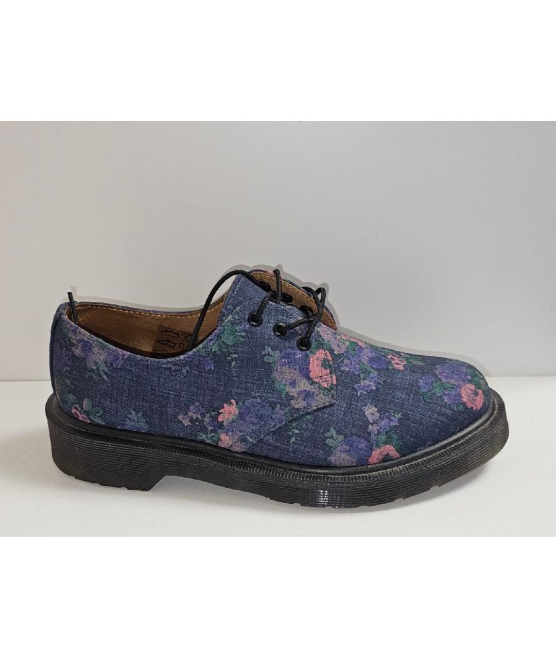 DR. MARTENS Темно-синие текстильные брогги и оксфорды, фото 8