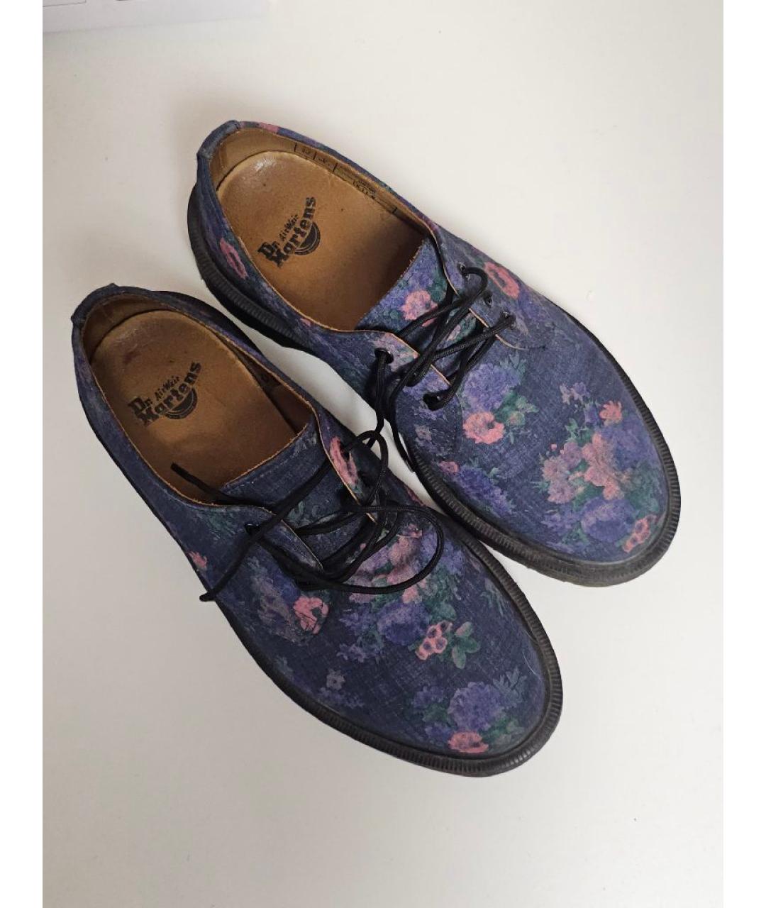 DR. MARTENS Темно-синие текстильные брогги и оксфорды, фото 7