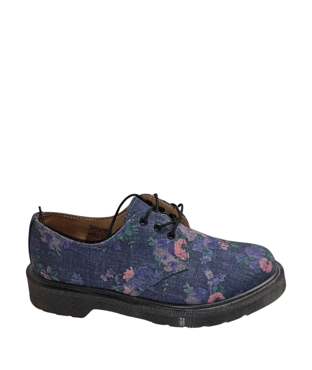 DR. MARTENS Темно-синие текстильные брогги и оксфорды, фото 1
