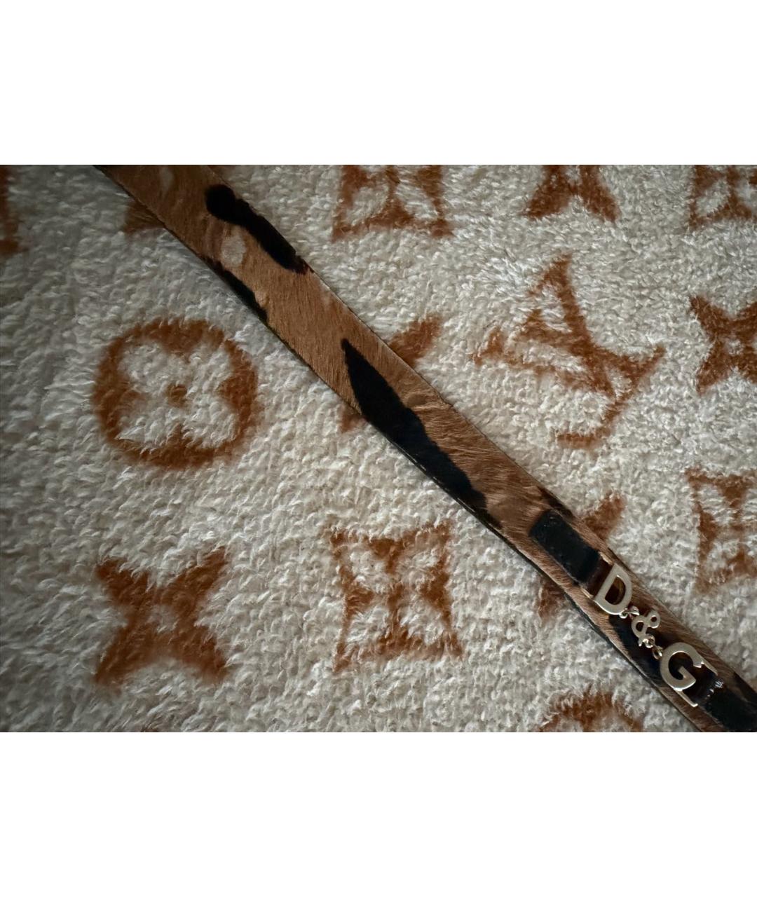 DOLCE&GABBANA Коричневый ремень, фото 5