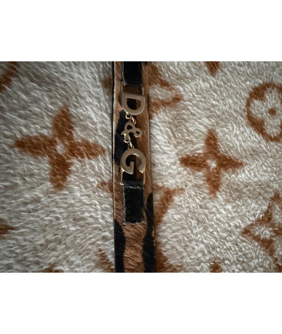 DOLCE&GABBANA Коричневый ремень, фото 4