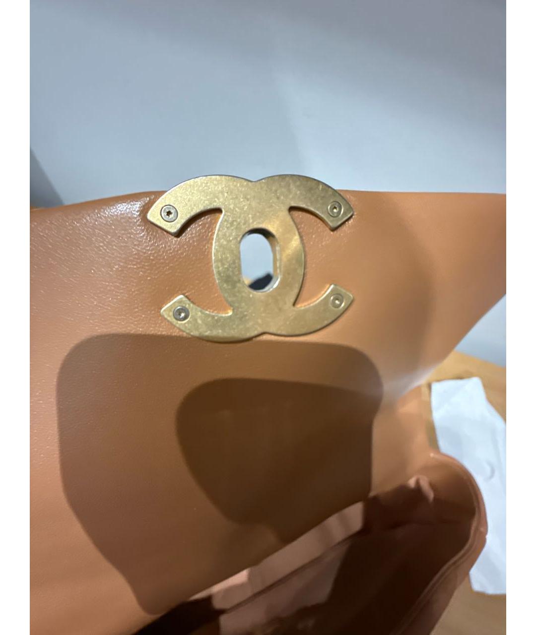 CHANEL Коричневая кожаная сумка через плечо, фото 8