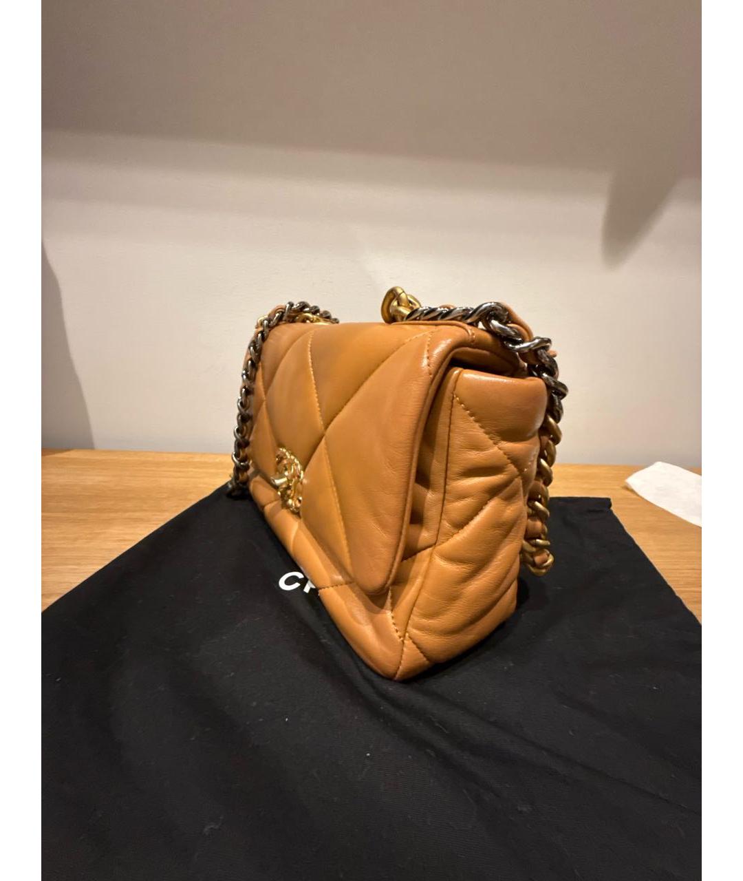 CHANEL Коричневая кожаная сумка через плечо, фото 2