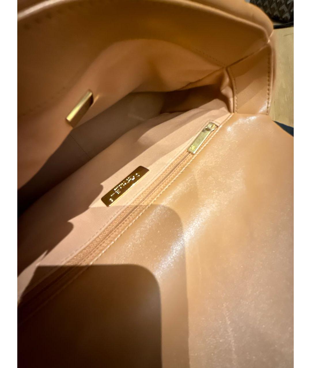 CHANEL Коричневая кожаная сумка через плечо, фото 5