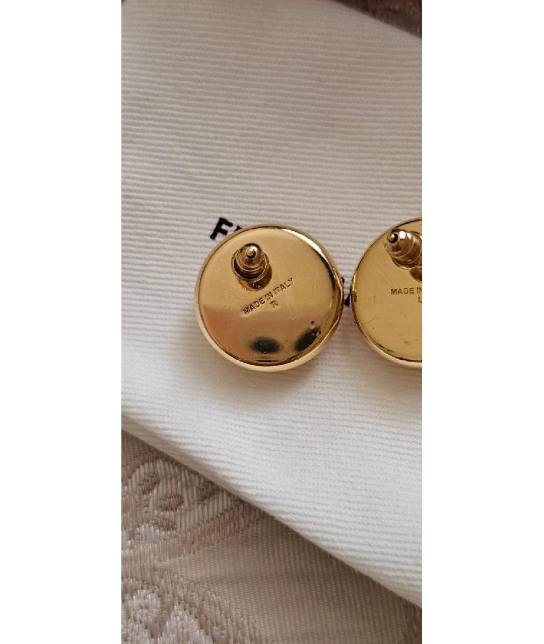 FERRAGAMO Бордовые латунные серьги, фото 3