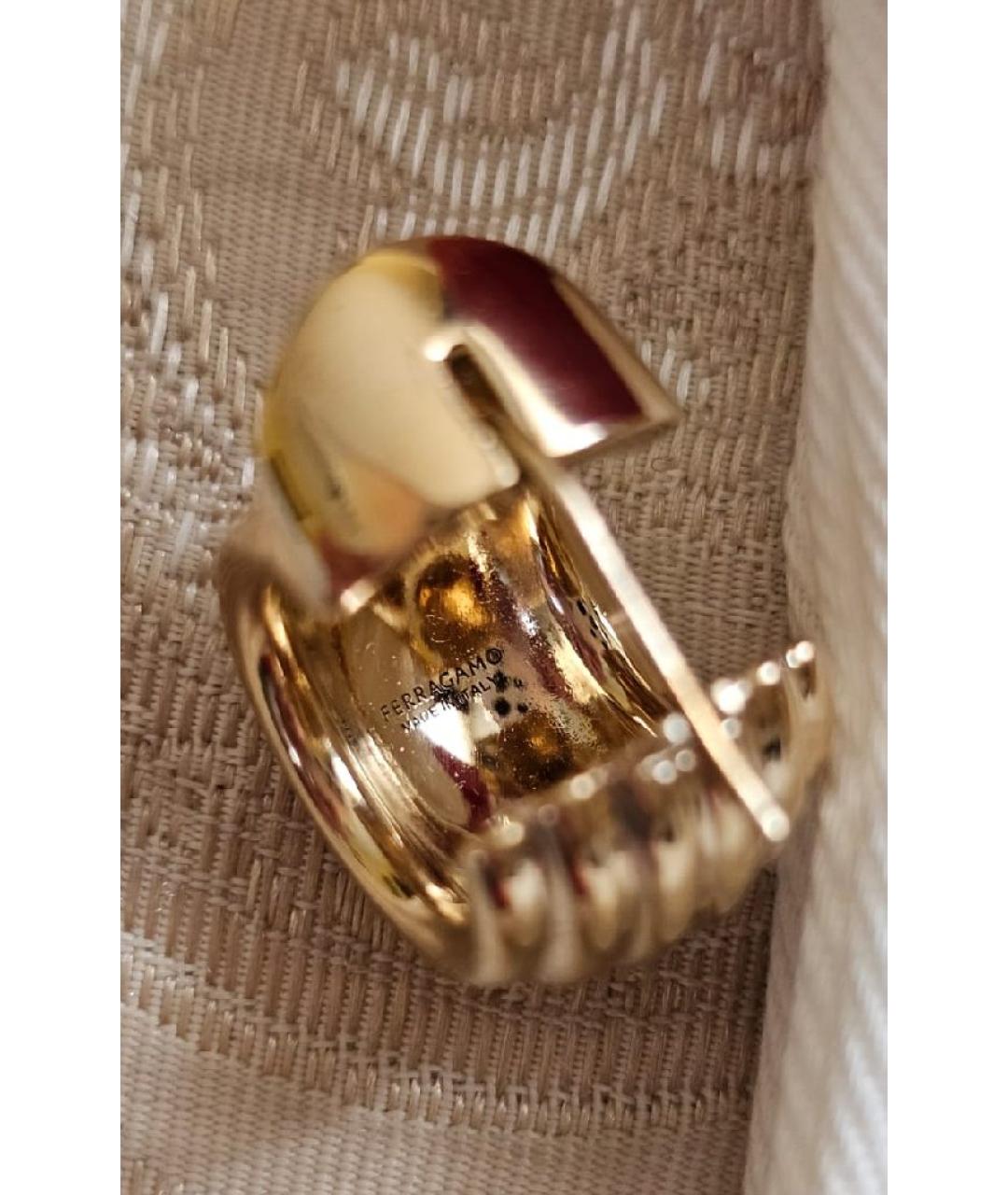 FERRAGAMO Золотые латунные серьги, фото 3