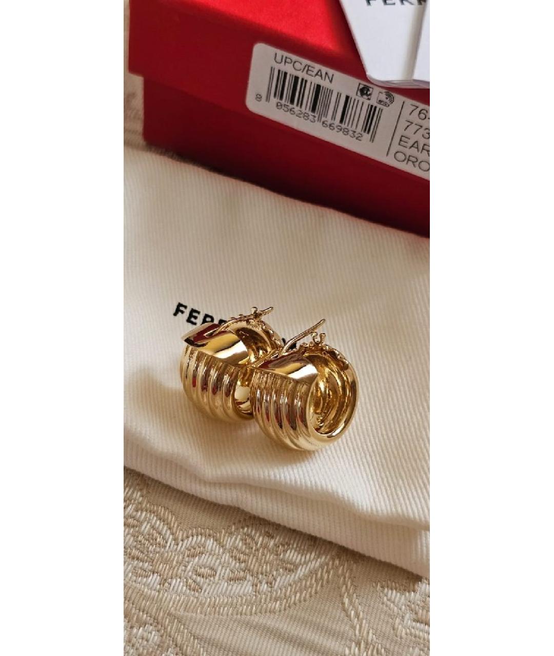 FERRAGAMO Золотые латунные серьги, фото 9