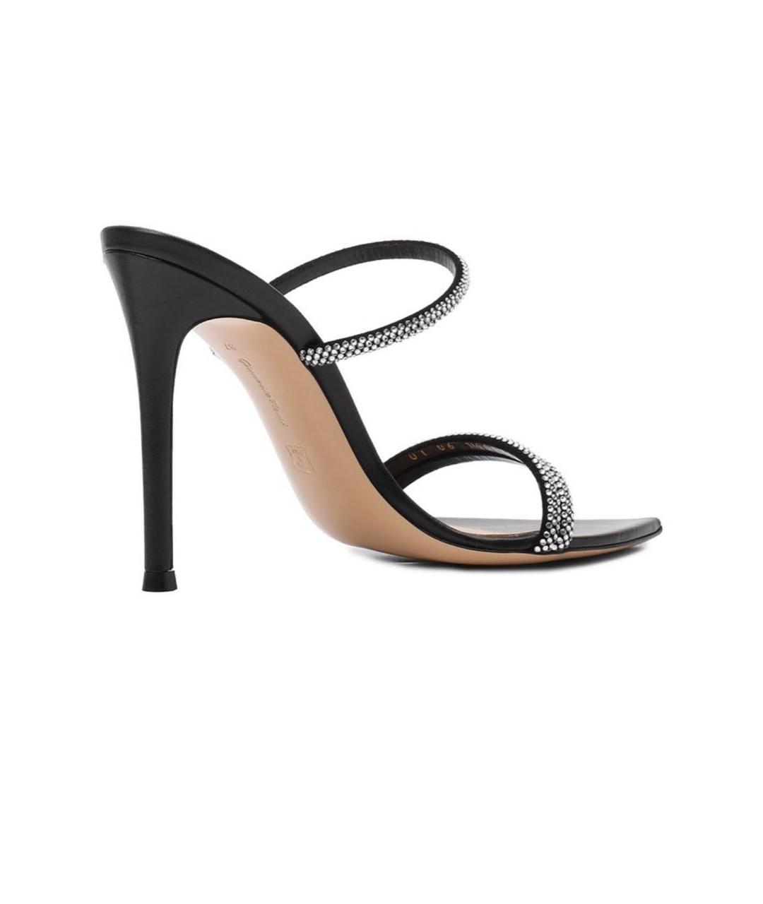 GIANVITO ROSSI Черные кожаные босоножки, фото 3