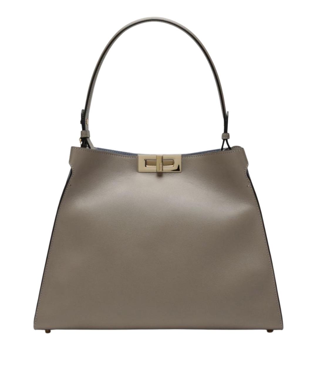 FENDI Серая кожаная сумка через плечо, фото 1