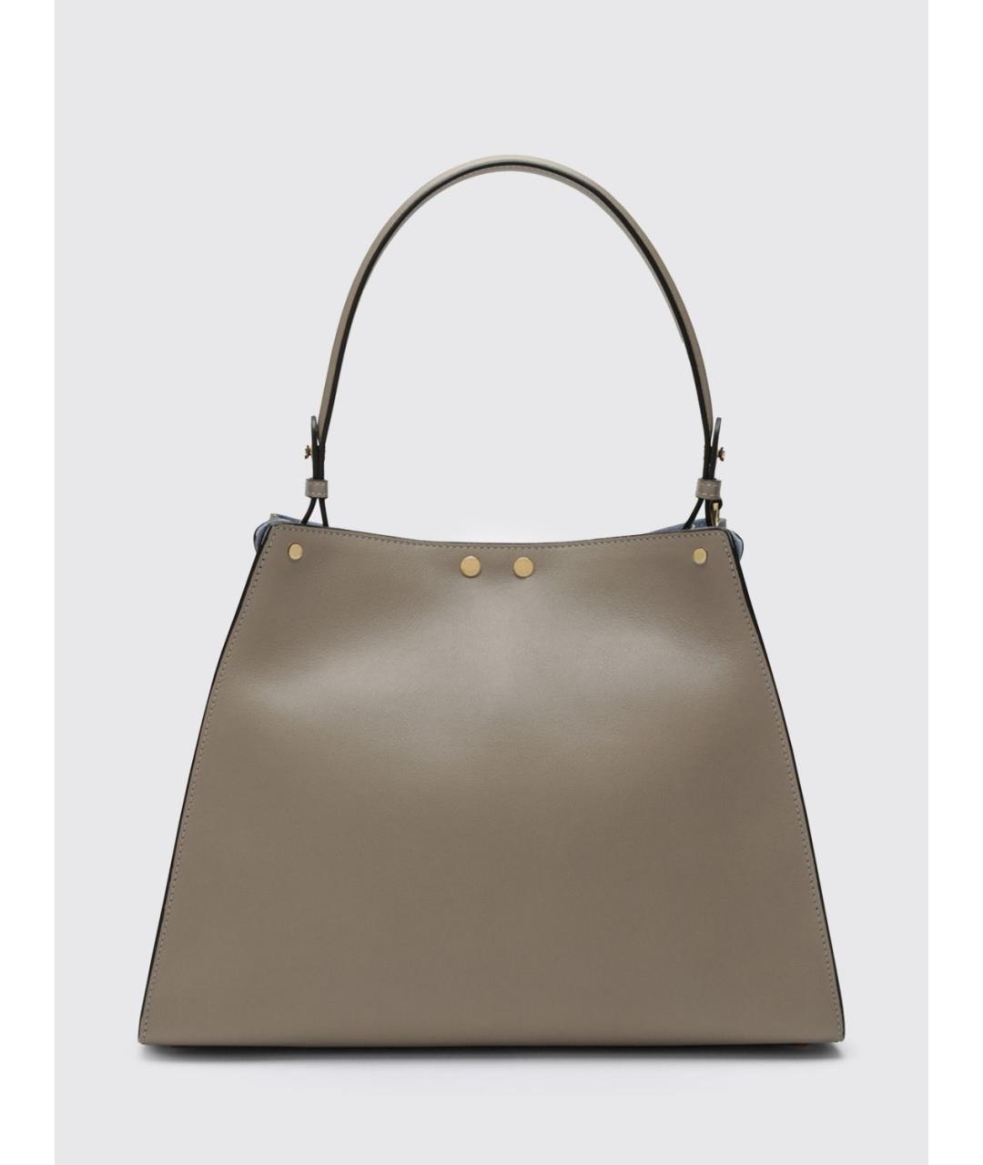 FENDI Серая кожаная сумка через плечо, фото 2