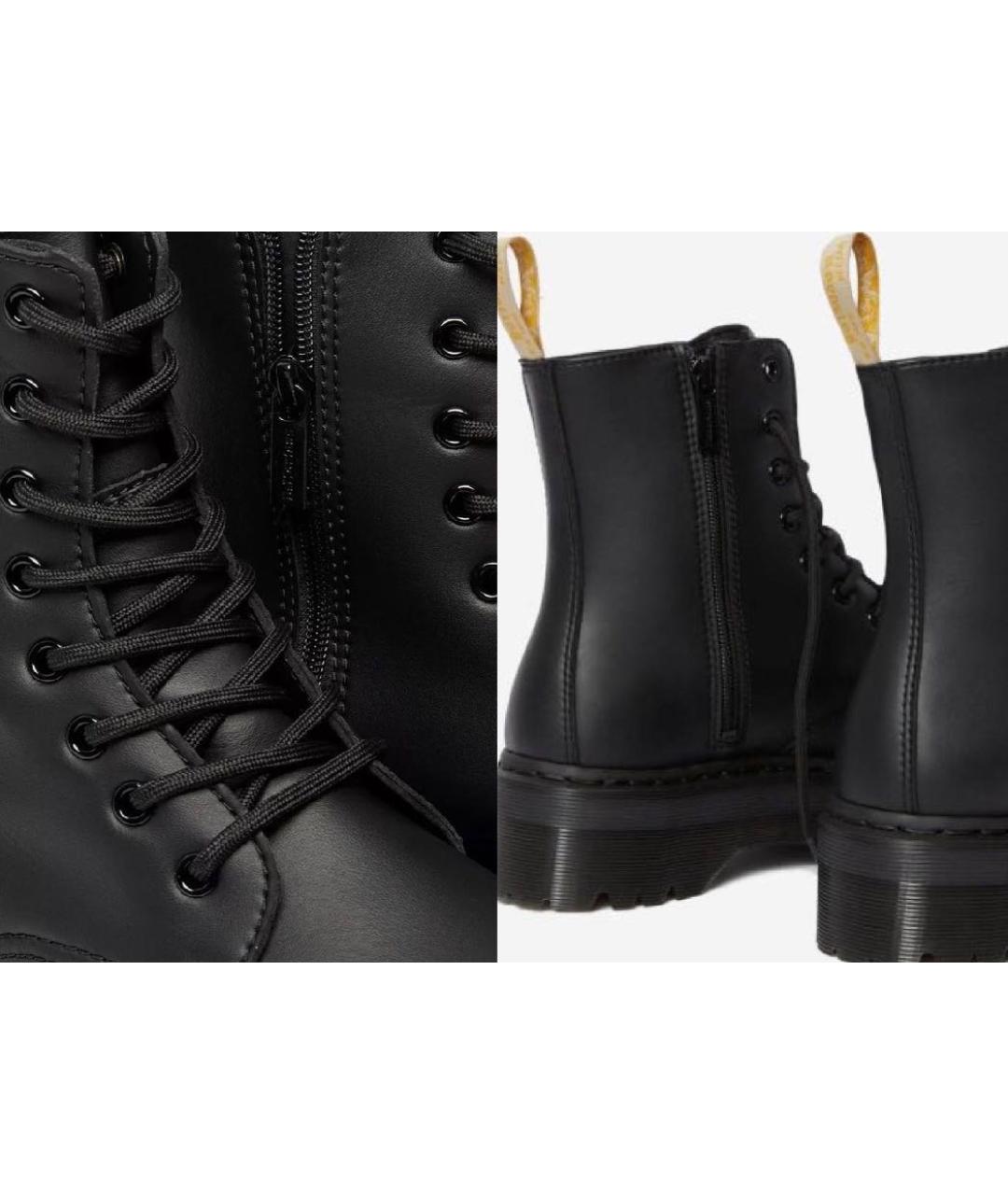 DR. MARTENS Черные кожаные высокие ботинки, фото 4