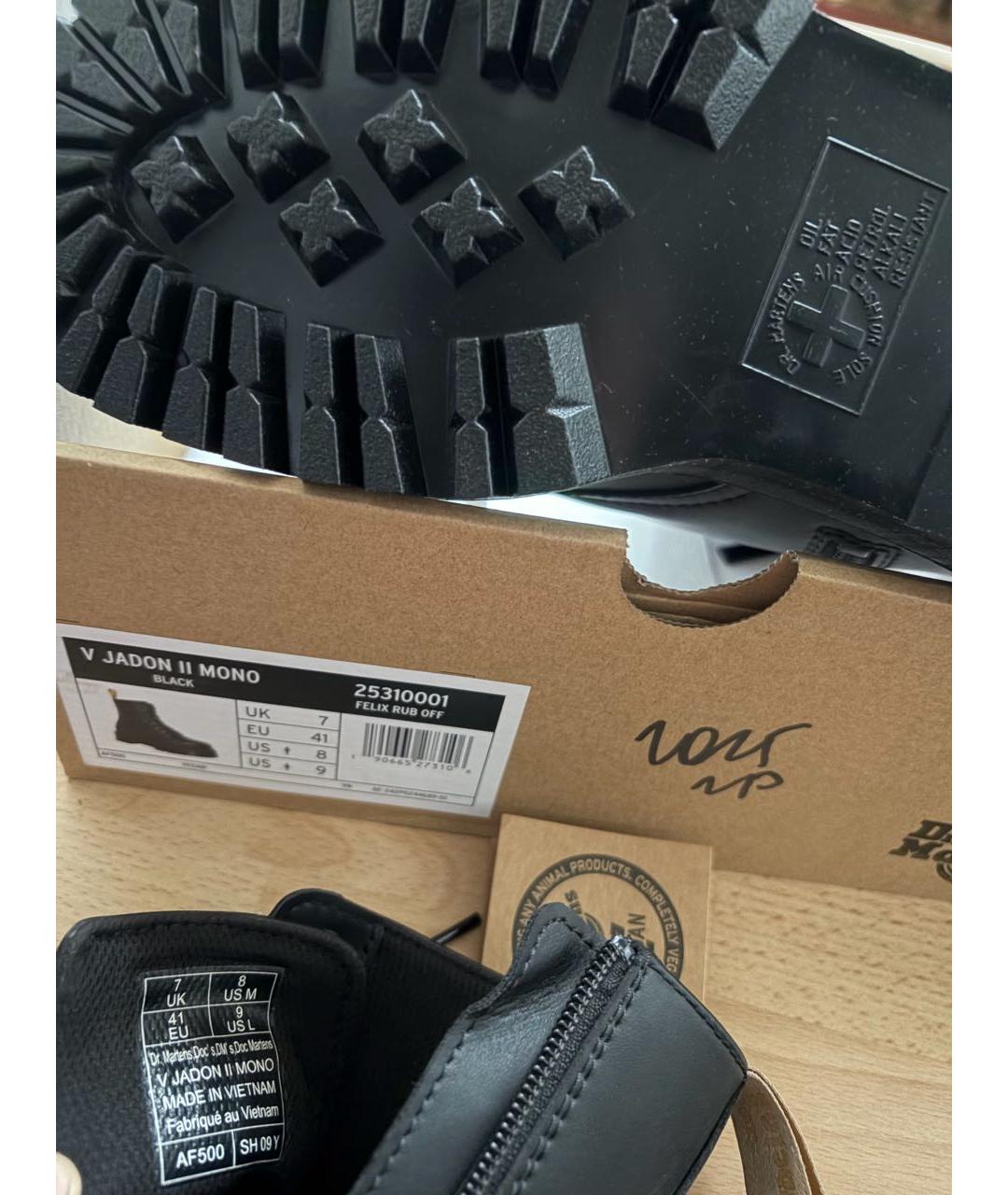 DR. MARTENS Черные кожаные высокие ботинки, фото 8