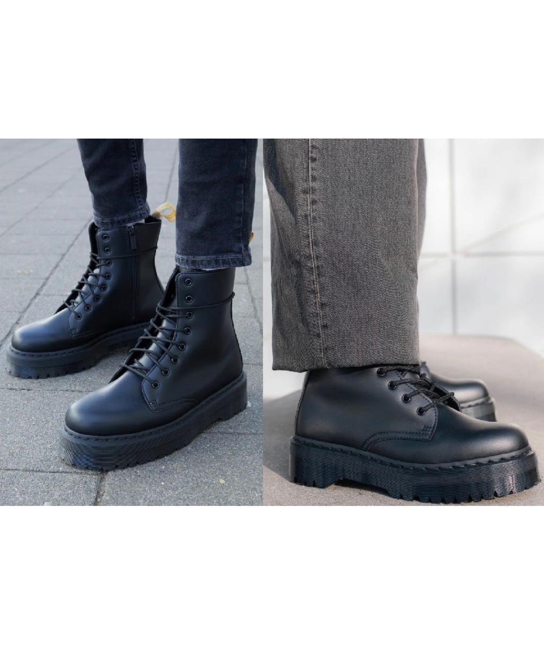 DR. MARTENS Черные кожаные высокие ботинки, фото 6