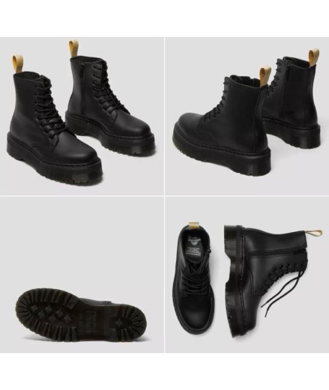 DR. MARTENS Черные кожаные высокие ботинки, фото 5