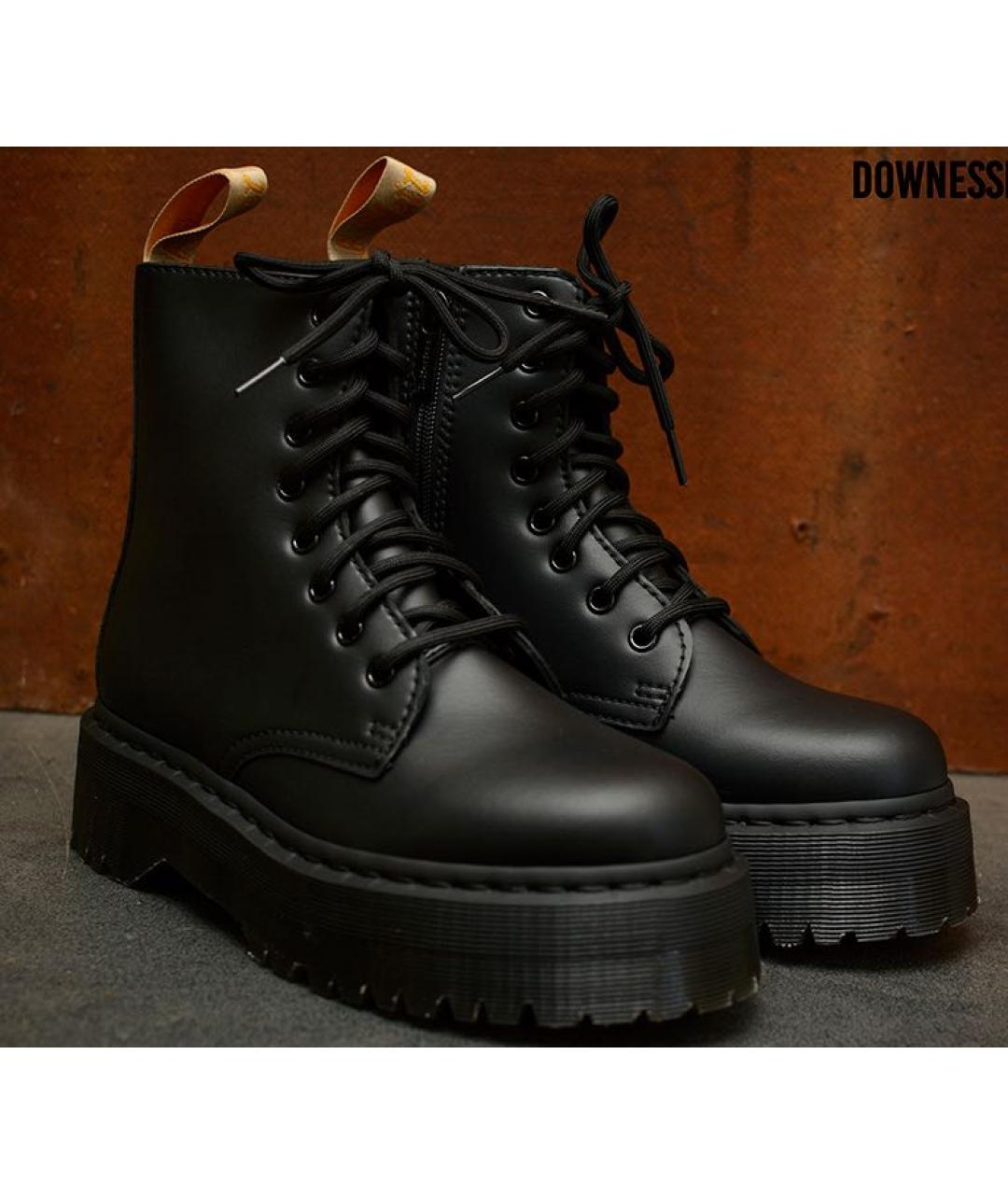 DR. MARTENS Черные кожаные высокие ботинки, фото 3