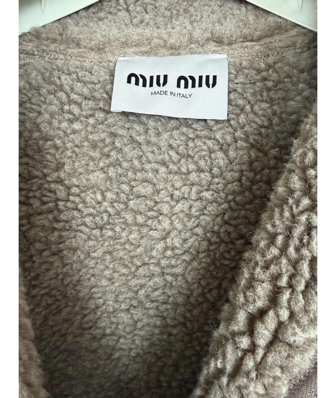 MIU MIU Бежевая шерстяная куртка, фото 3