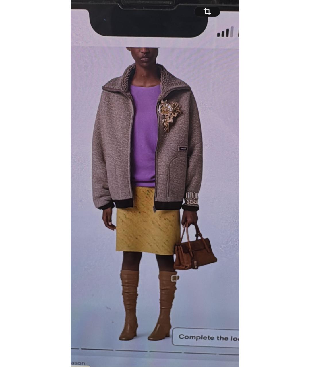 MIU MIU Бежевая шерстяная куртка, фото 5