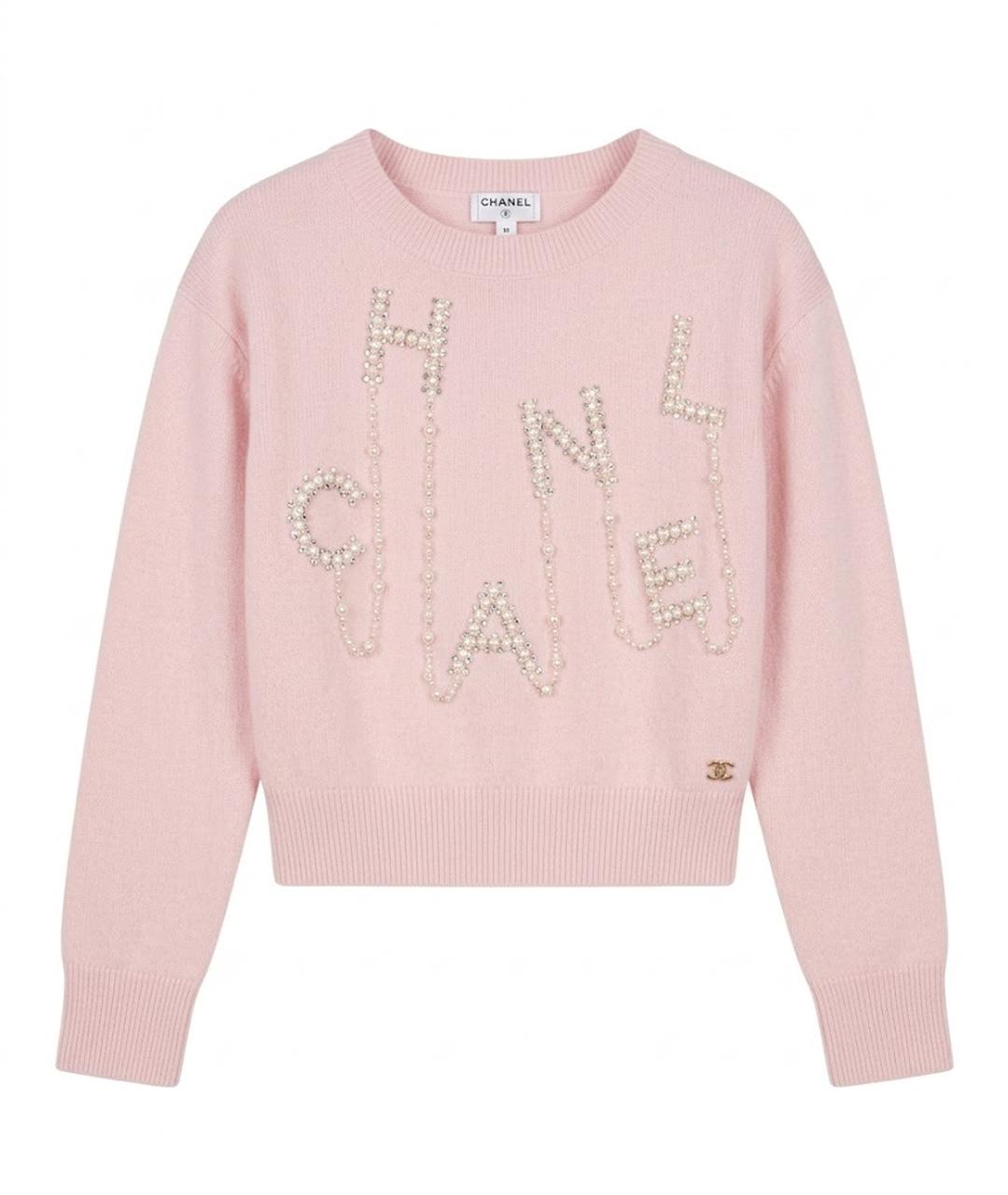 CHANEL Розовый кашемировый джемпер / свитер, фото 1
