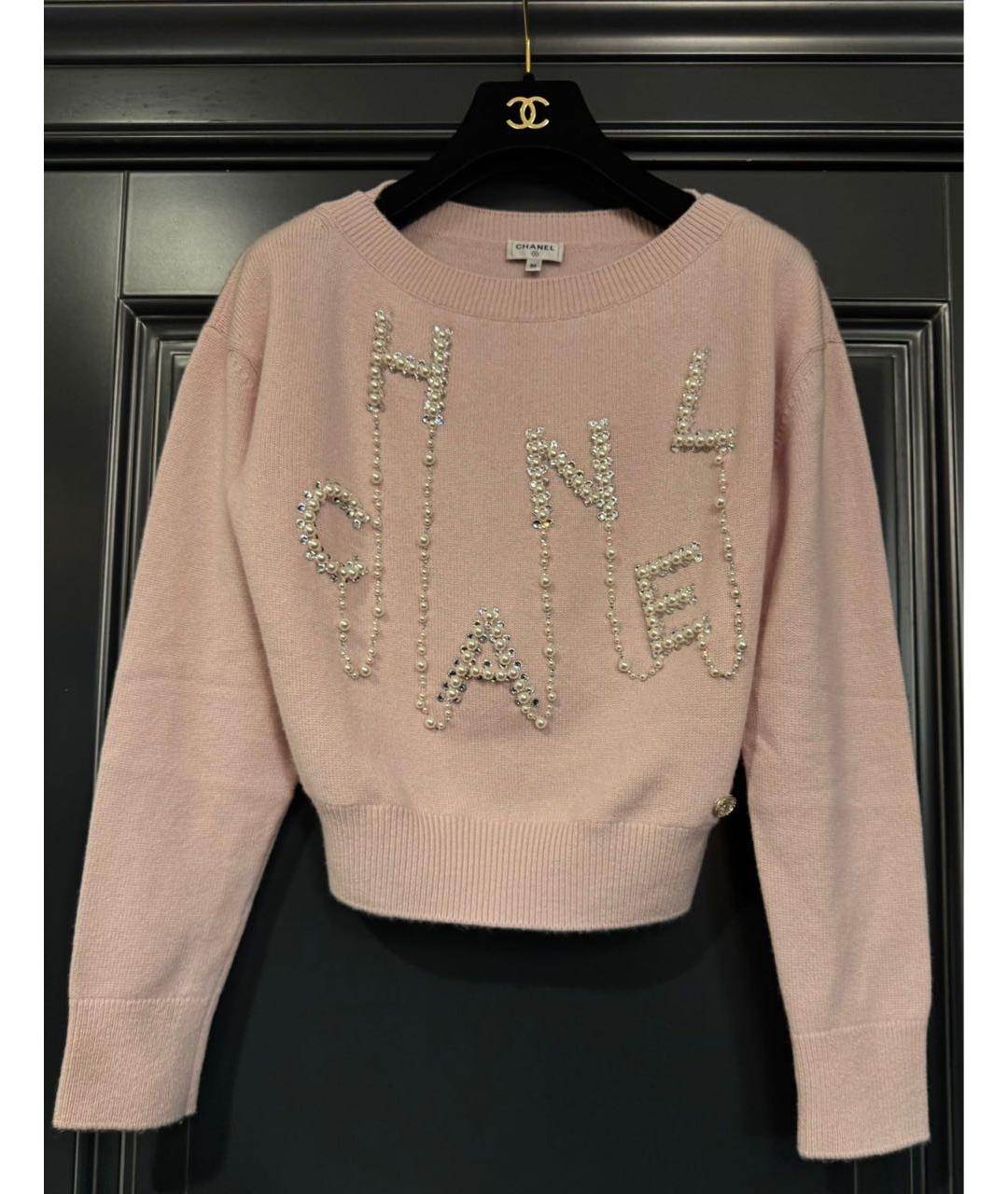 CHANEL Розовый кашемировый джемпер / свитер, фото 7