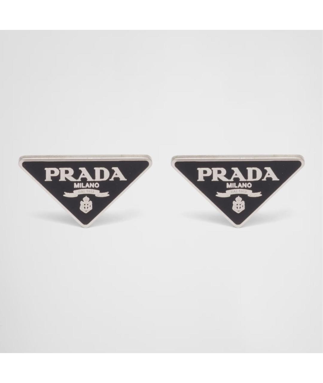 PRADA Черные серебряные серьги, фото 8